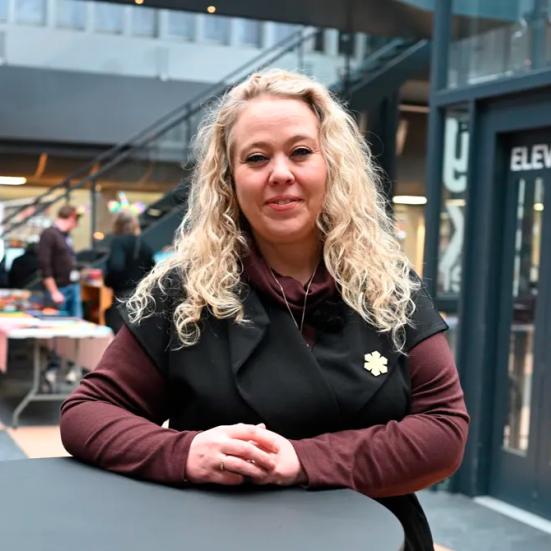 Borgmester Rosa Lykke Yde på hovedbiblioteket i Randers