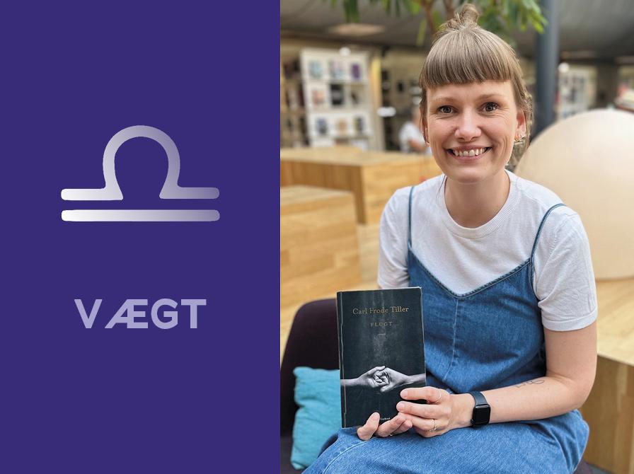 Stjernetegnet Vægt og Cissel med bog